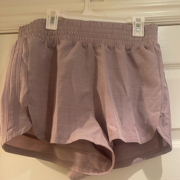 Adidas Women’s Trainer Pacer Shorts Lavender New Small 3 inch Elastic Waist S - Picture 1 of 12
